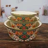 Multi-Size Handcrafted Enamel Cookware with Stainless Steel Rim All-Stovetop Compatible & Healthy for Family Cooking Bowls Plate 5