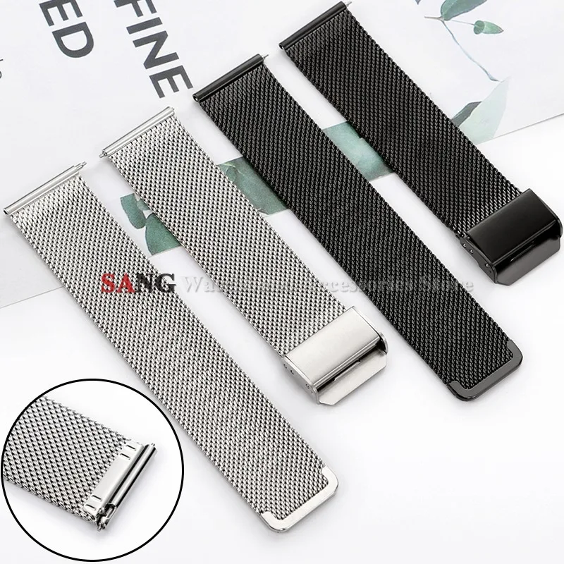 Elegant Milanese Mesh Stainless Steel Watch Band with Quick Release