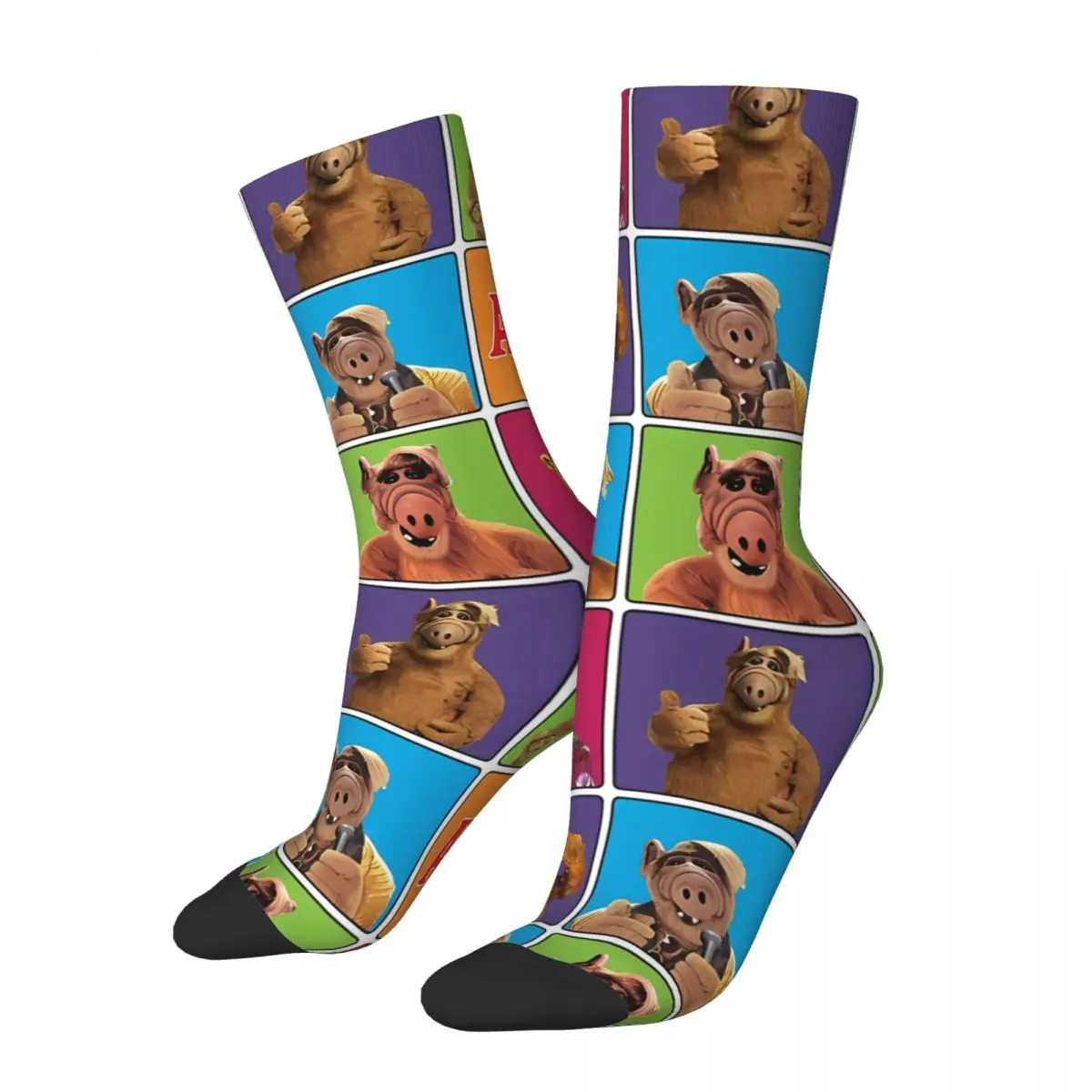 Vintage Gordon Squares Calzini Da Uomo Alf Ah Fu A Casa Serie Tv Unisex Modello Harajuku Stampato Crazy Crew Sock Gift