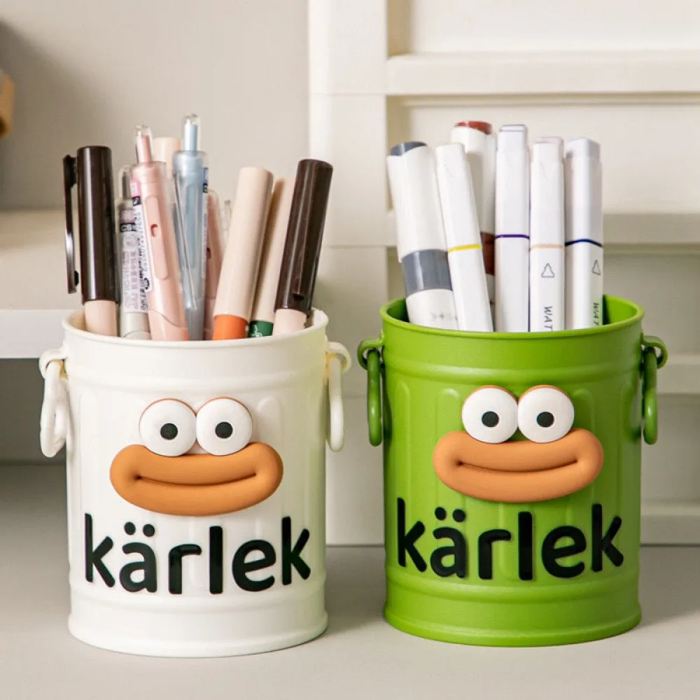 Pen Holder Big Mouth With Legs DIY Letter Sticker Makeup Brush Desktop