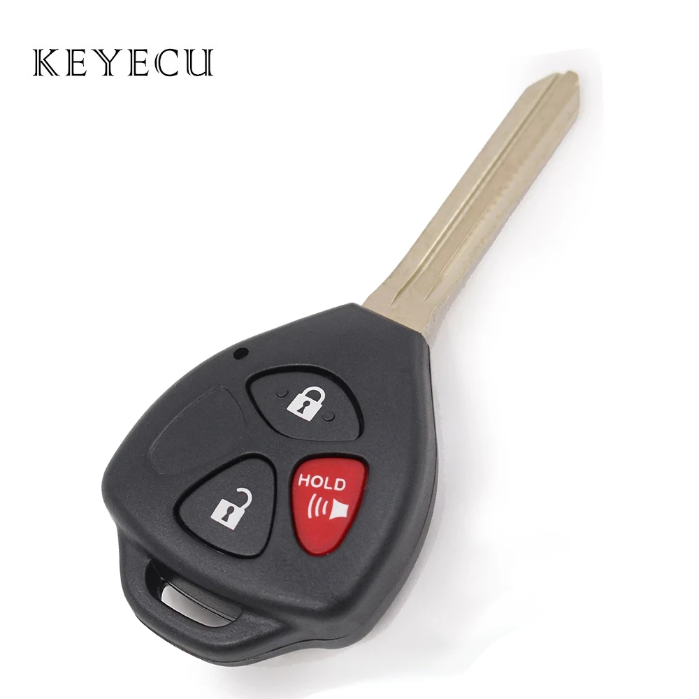 Keyecu Remote Car Key Fob 3 Buttons 315mhz 4d67 Chip For Toyota Pontiac