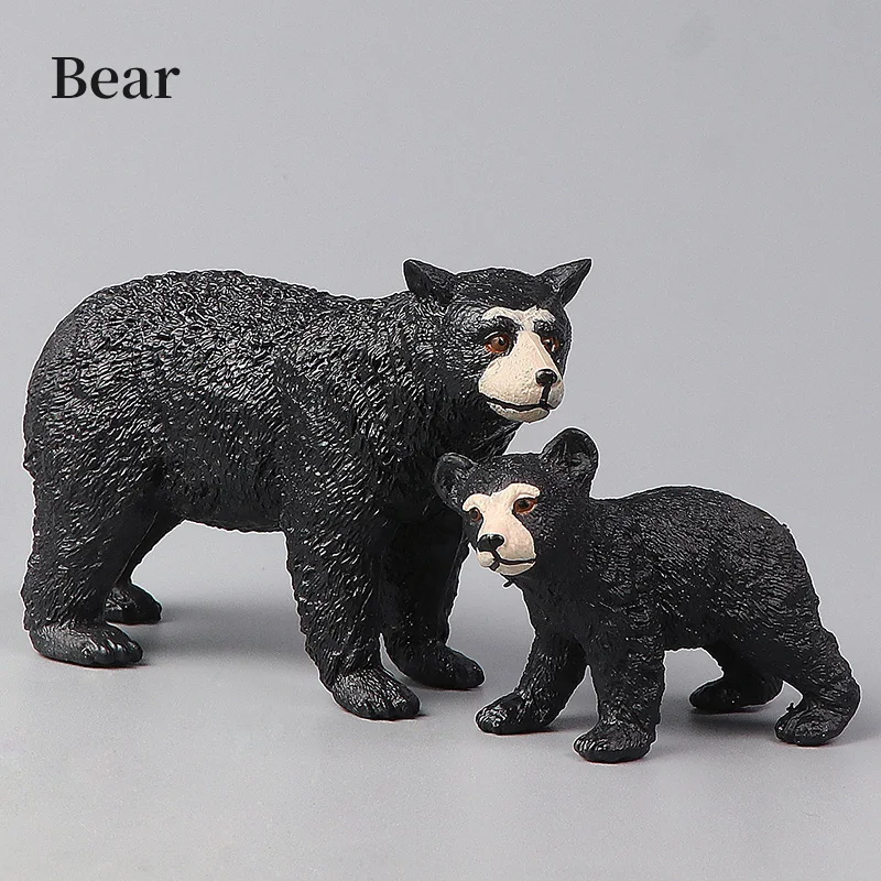 Solid Simulation Wild Animal Brown Bear Black Bear Model Action