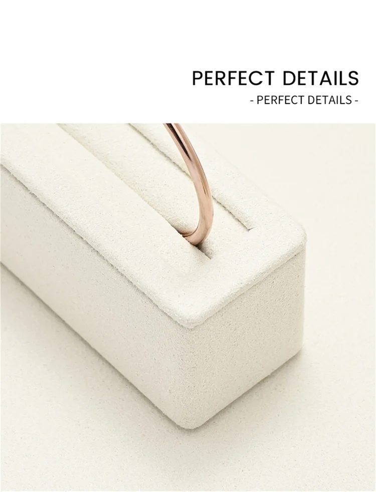 Oirlv Beige Jewelry Display Stand for Ring Earring Necklace Stand Store Window Counter Showcasing Rack for Jewelry Display Props