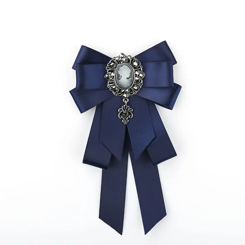 Spilla a nastro nero perni per le donne con fiocco di cristallo di rocca nero per uomo/donna pre-legato cravatta al collo Bowtie Patriottico Jabot Collare per Natale dicembre | IT