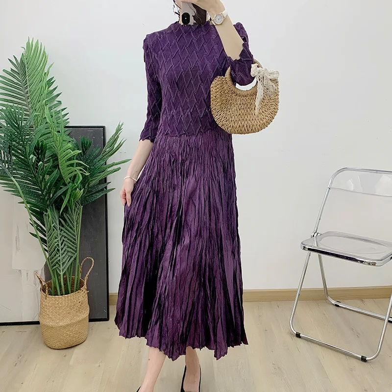 

SuperAen Pleated Dress for Women Spring 2023 Elegant Oversize Casual Elegant Long Dress