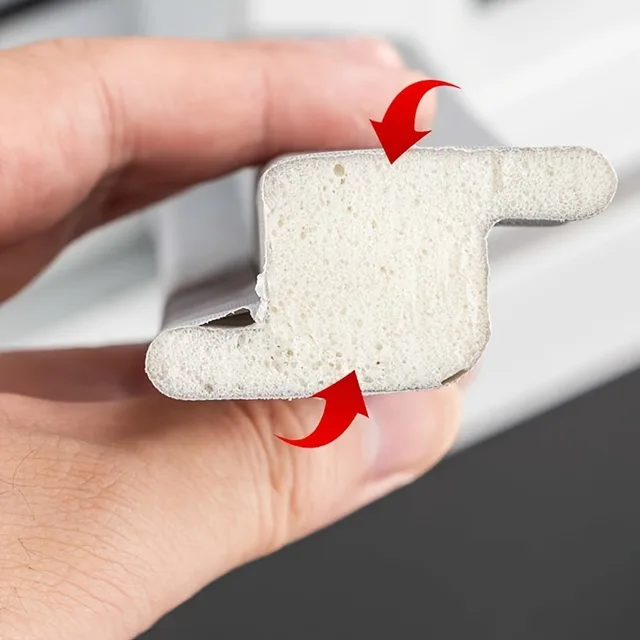 แถบซีลหน้าต่างแบบมีกาวในตัวรูปตัว Z ป้องกันลม ป้องกันเสียงรบกวน สำหรับประตูหน้าต่างบานเลื่อน ทนทาน ติดตั้งง่าย 6