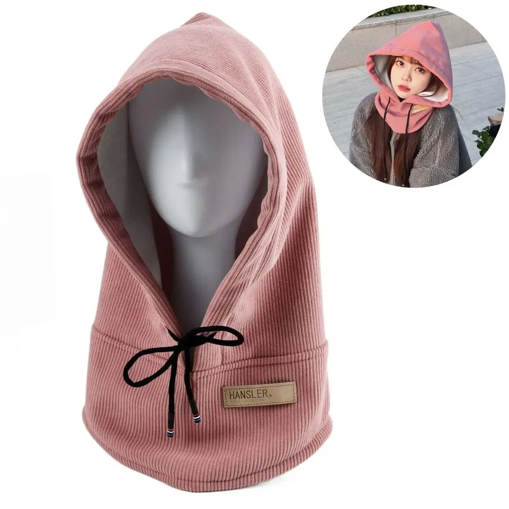 

Corduroy Women Soft Balaclava Gothic Hat Accessories Outdoor Warmer Winter Scarf Cap Windproof Beanie Skiing Bicycle Cycling