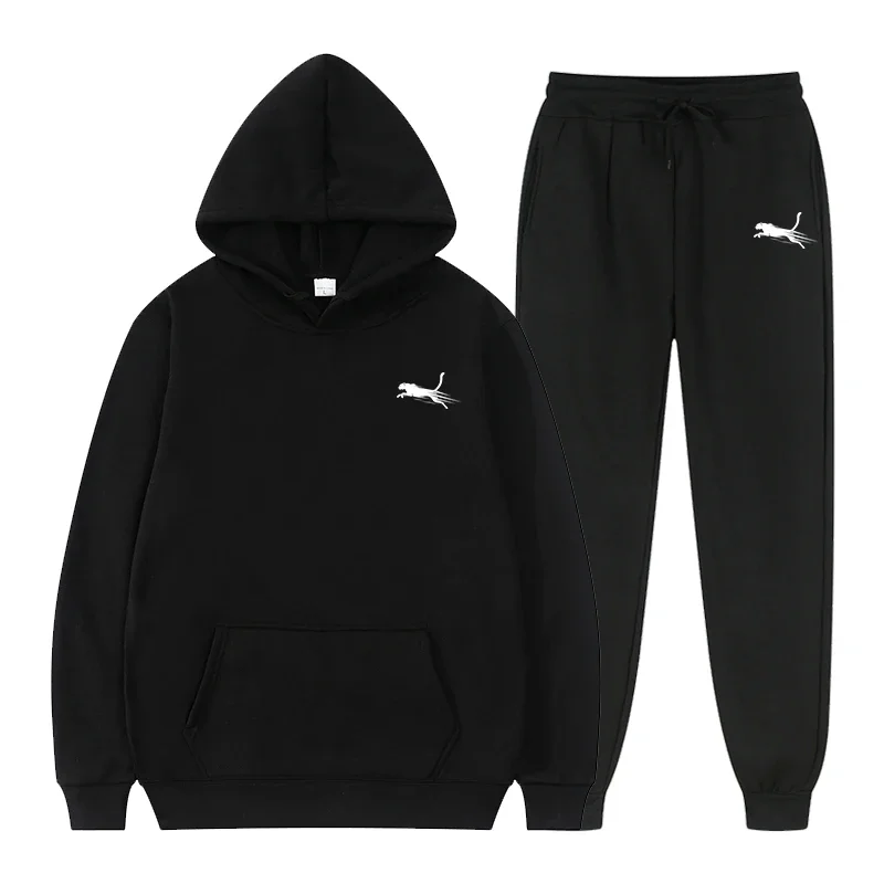 thumbnail image 1 of Sudadera con capucha para hombre, traje con estampado informal de moda sencilla, chándal deportivo de alta calidad para trotar y culturismo, Otoño e Invierno, 1 of 4