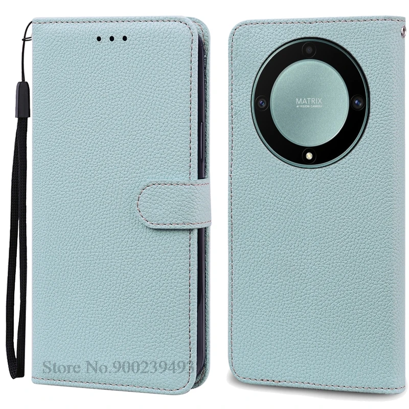 Luxury Leather Flip Wallet Cover for Honor X9A 5G - Premium Silicone Protection