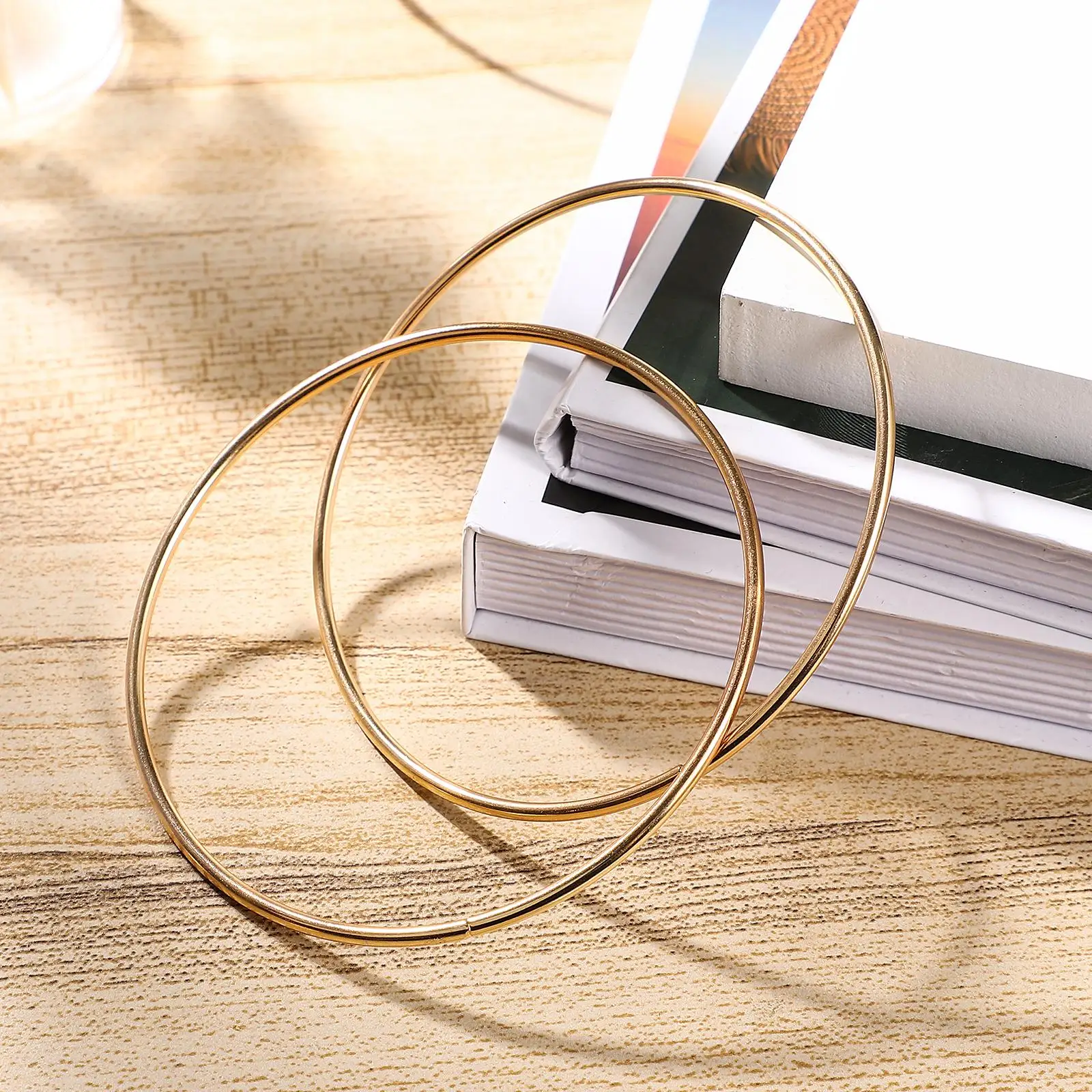 10 Pcs Metal Dream Catcher Hoops 10cm Gold Craft Rings for Jewelry Making Wreath Home Decor Tassel Plant Hangers Gifts 6