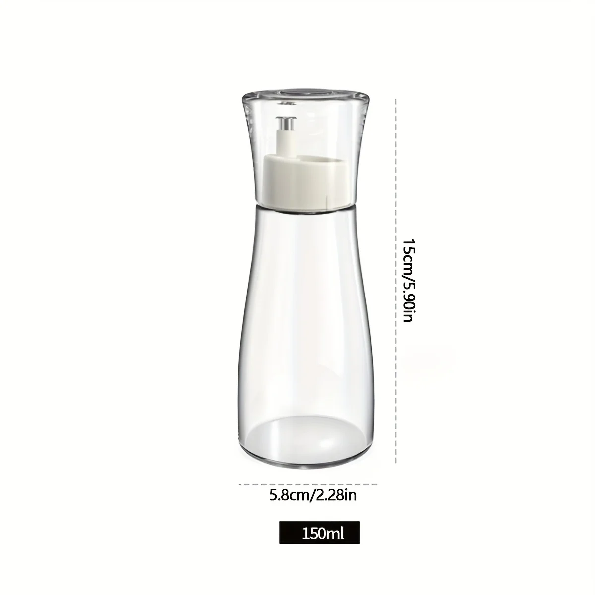Mouthwash Dispenser Bottle Multifunctional Dispensing Refillable Glass Mouthwash Dispenser with Lid Portable Bathroom Countertop Container