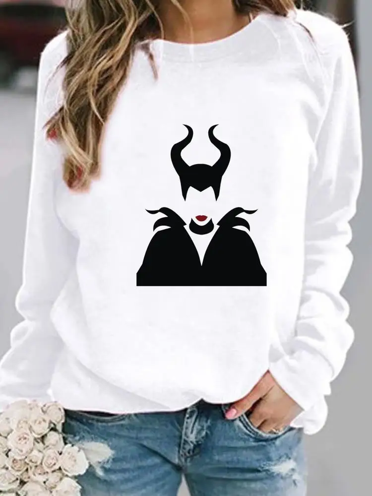 

Holiday Print Witch Face Cute Style Trend 90s Casual Pullovers Happy Halloween Women Fashion Lady Female Graphic Sweatshirt