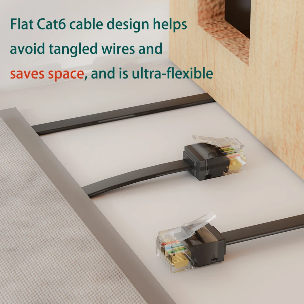 Ethernet cable COMNEN CAT6 Flat UTP Ethernet Network Cable RJ45 Patch LAN