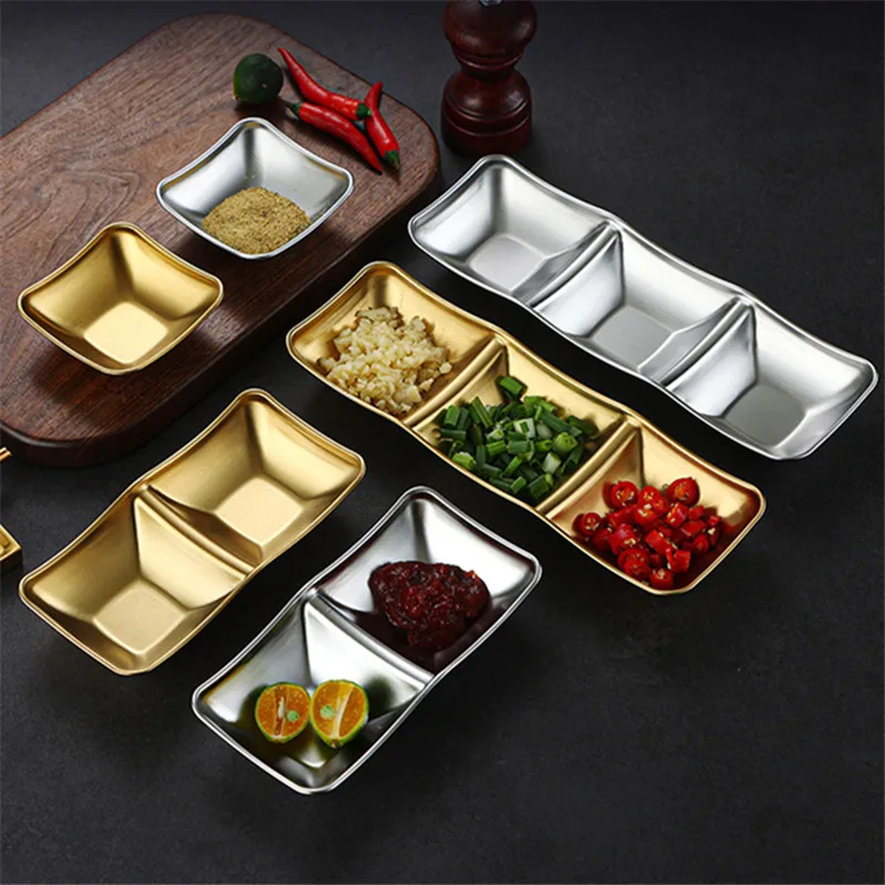 304 Stainless Steel Seasoning Dish Hot Pot Dipping Bowl Soy Sauce