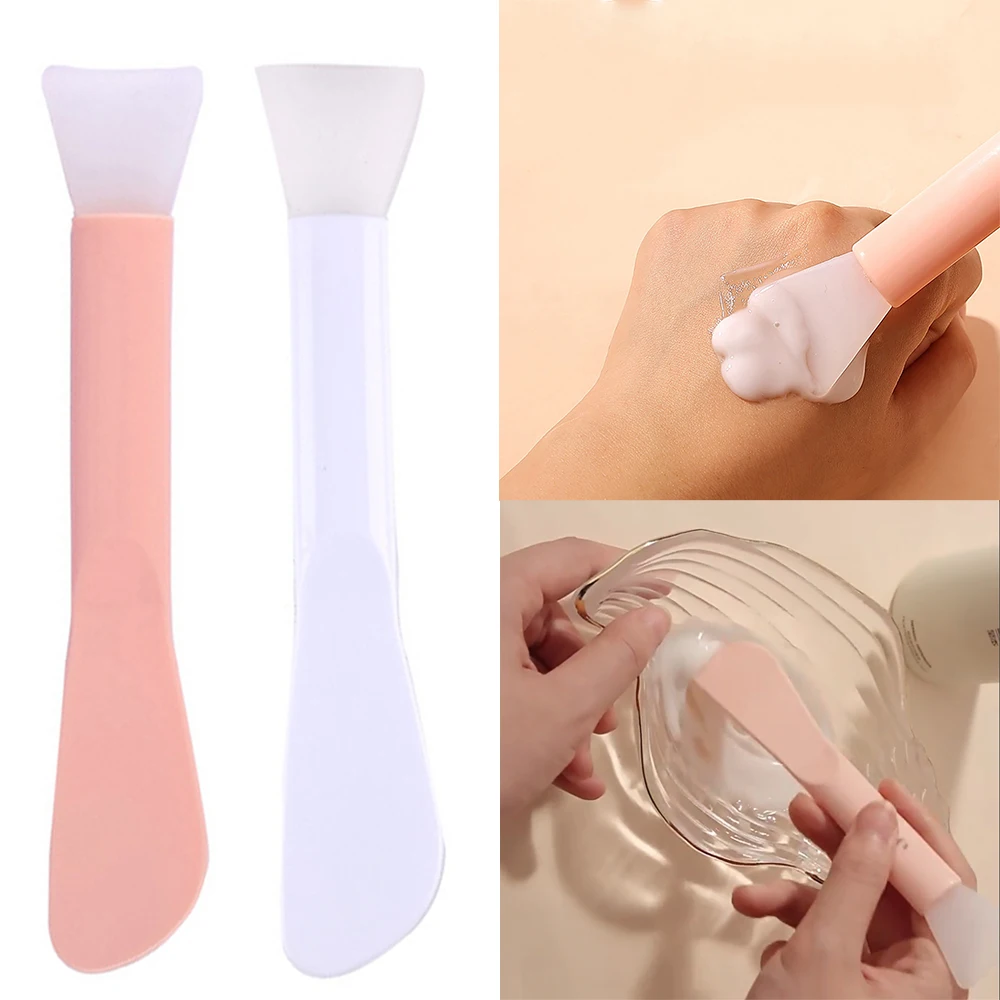 Silicone Facial Mask Brush Soft Head with Scraper Integrated Dual-use Mud Film Brush DIY Film Adjusting Beauty Tool Skin Care free shipping cordless electric flaring tool kit with scraper tube cutter spare battery steel bar ct e800a high quality