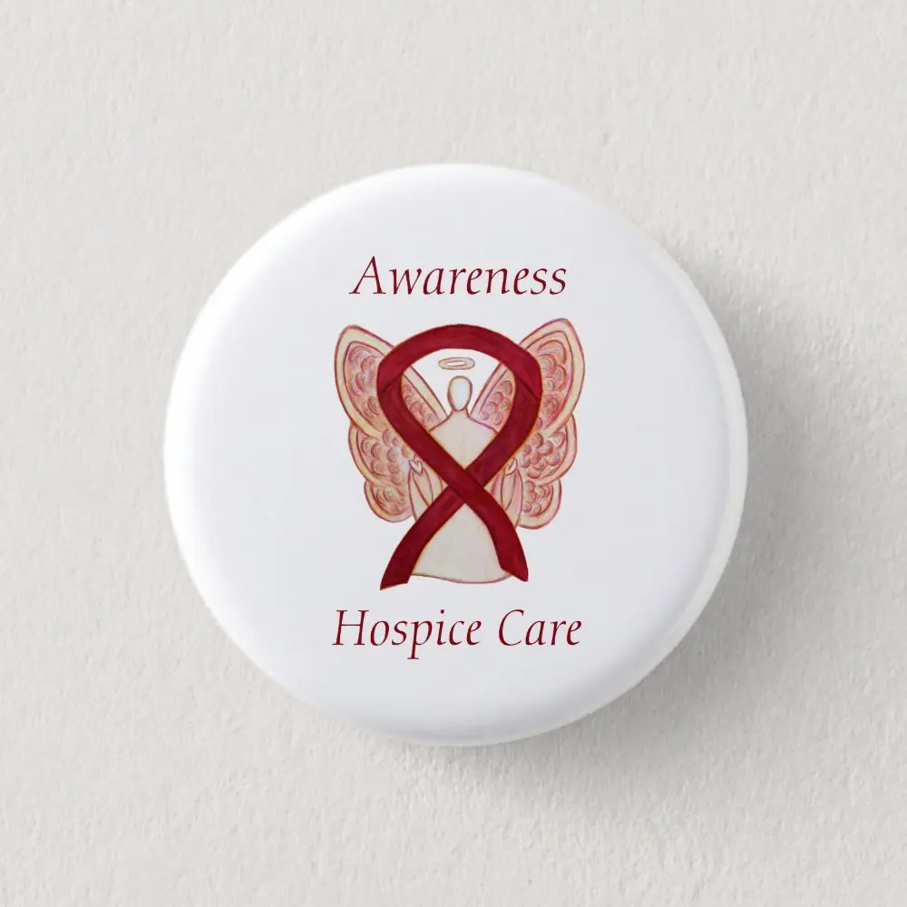 Hospice Care Angel Awareness Ribbon S Soft Button Pin Collar Lover Cute Women Metal Gift Hat Decor Badge Clothes Cartoon