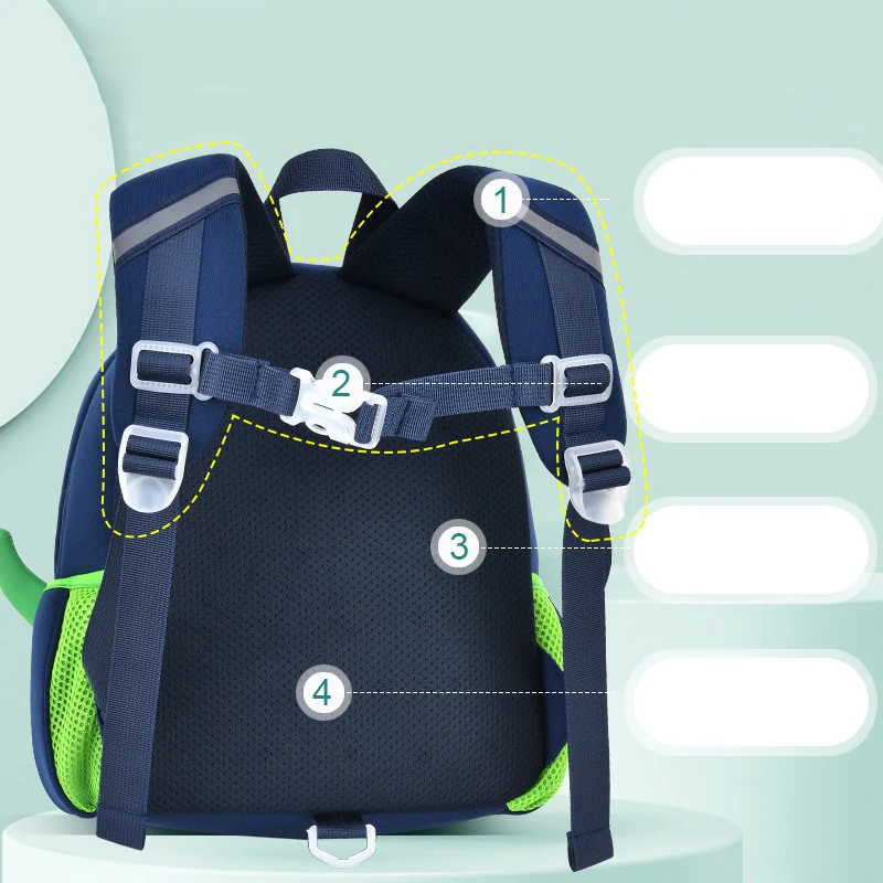 Cartoon Children SchoolBag Cute Dinosaur Backpack for Boys Girls Kids School Bag Kindergarten Preschool Baby Travel Shoulder Bag