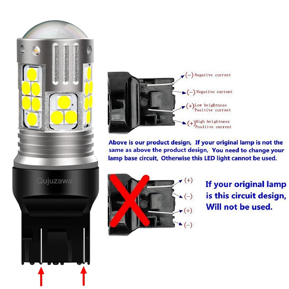 7443 ���� �����Ʈ LED �ڵ��� ���� �극��ũ ����, ���� ���õ�, �ڵ� ���� ����, �ְ� �����, ���� ȭ��Ʈ ���ο�, T20 W21/5W, 2 ��