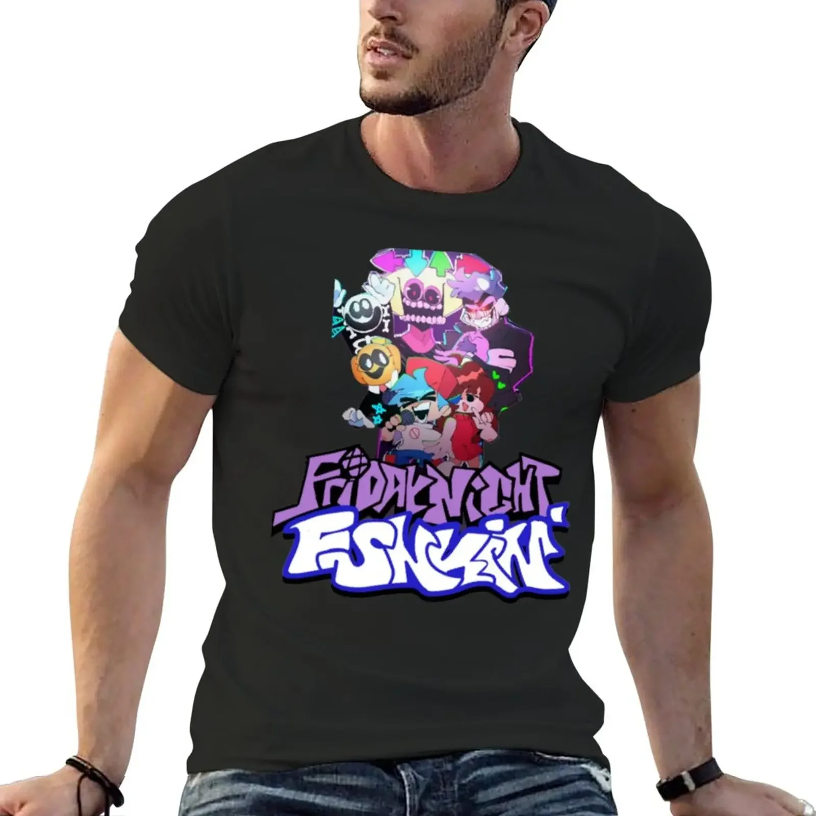 

Friday Night Funkin Characters T-Shirt customizeds sublime quick drying tshirts for men