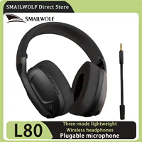 SMAILWOLF L80 Bluetooth wireless three-mode gaming headset, lightweight 185g plug-in microphone e-sports gaming headset