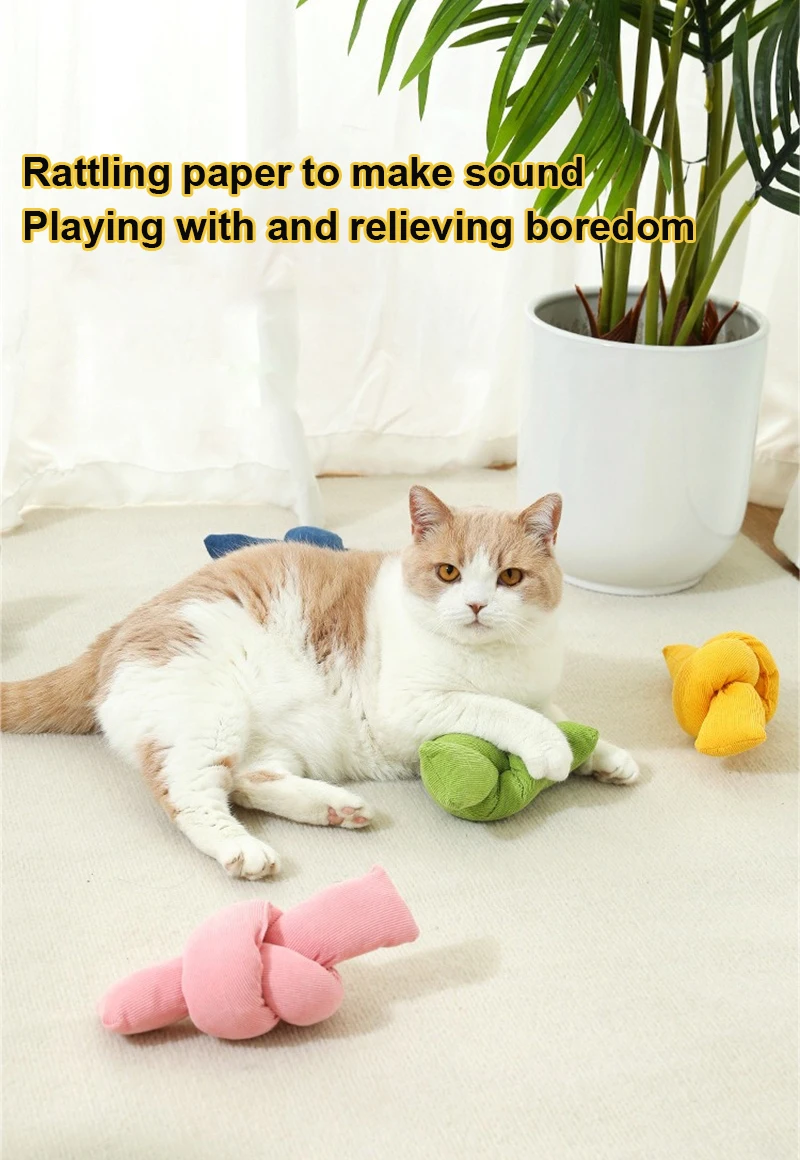 Cat Toy Funny Interactive Plush Sound Kitten Catnip Toys Indoor Teeth Cleaning Chewing - PeticaDeals