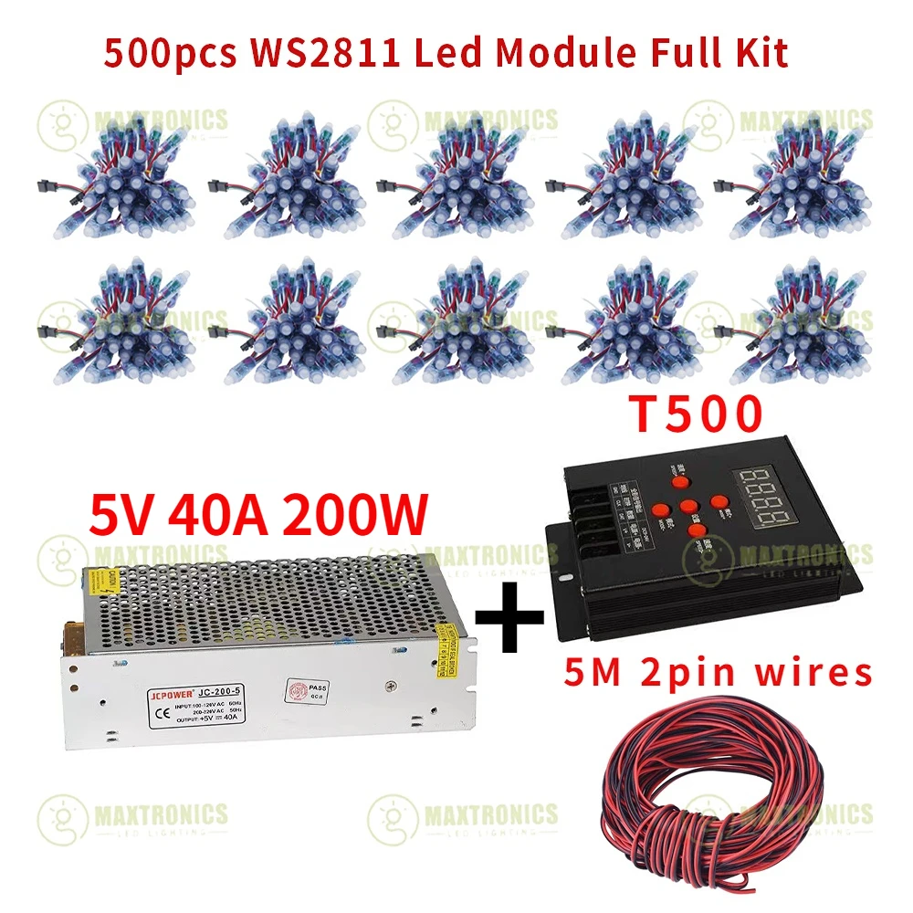 WS2811 Full Color Pixel LED Module 500-1000pcs 5V 12mm Input IP68 Waterproof RGB Digital Light Or Kit,led modules,led module,led light