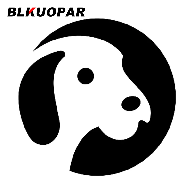 

BLKUOPAR Abstract Puppy Face Car Sticker Simple Sunscreen Funny Waterproof Cartoon Vinyl Decals Creative Surfboard Laptop Decor