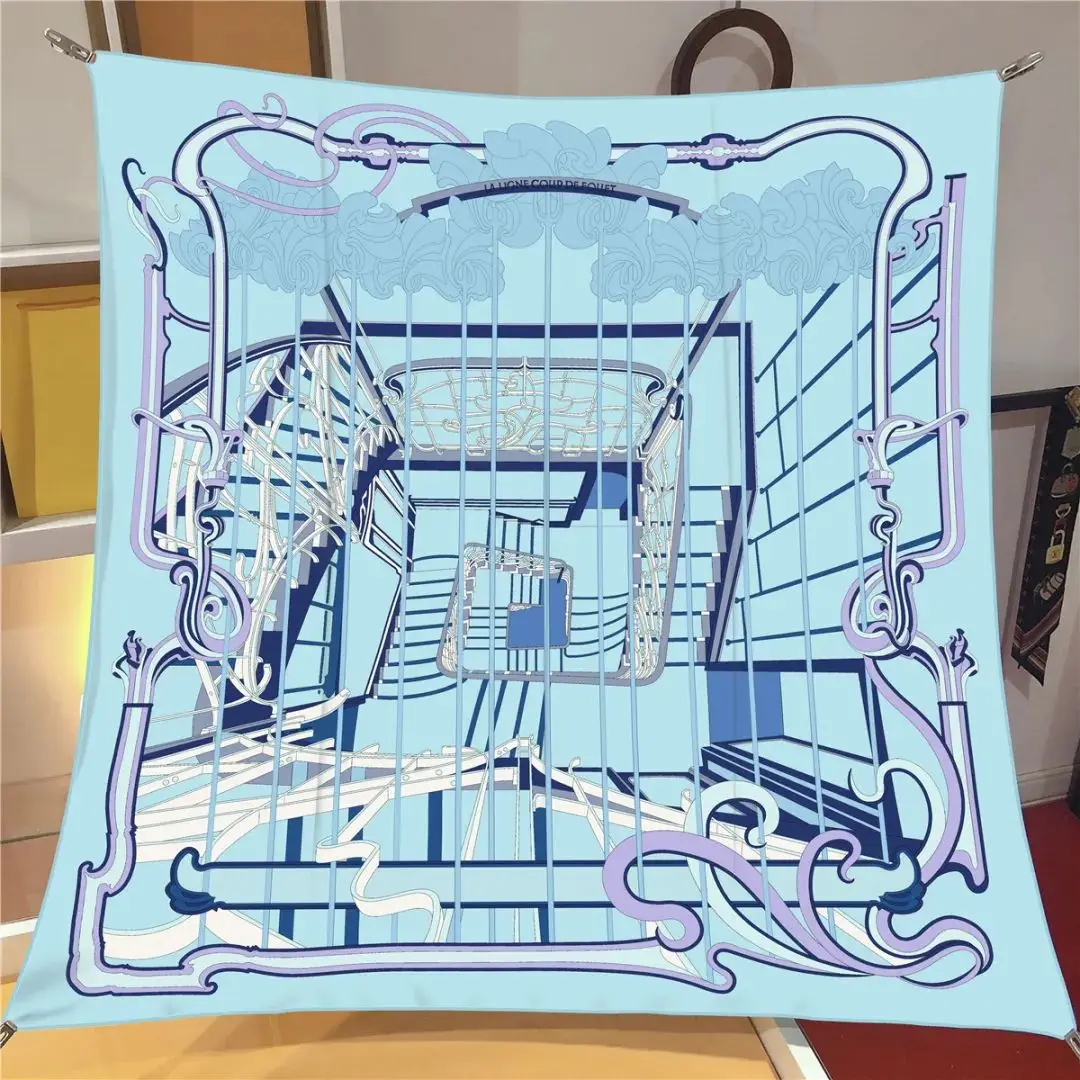 New The horse Shawl Square Scarf For Women Twill Print Headband Foulard Hijab Beach Stoles Neckerchief Female Head Wraps Bandana