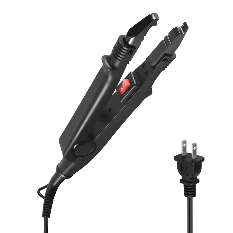 

Утюжок для наращивания волос, инструменты для кератинового склеивания, термический коннектор, термотермический коннектор, черный