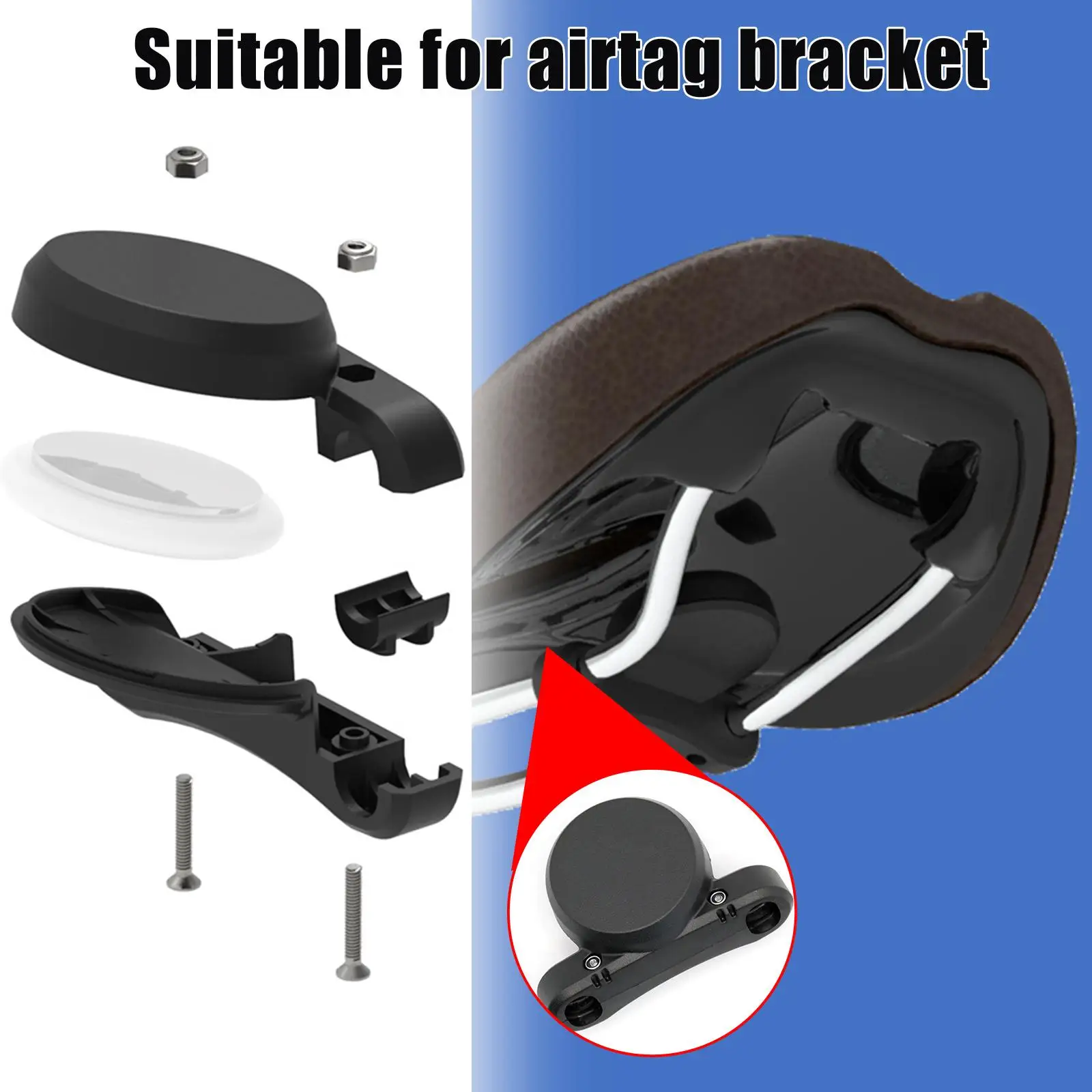 Bike Holder Bracket Mini Bike Holder Bracket Protective Air Tag Anti-theft Gps Tracking Bicycle Water Bottle Mount Protect Slelf For Airtag