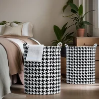 Foldable Round Clothes Laundry Basket Child Toys Dirty Clothes Household Storage Box Cotton Waterproof Large Capacity Organizer 6