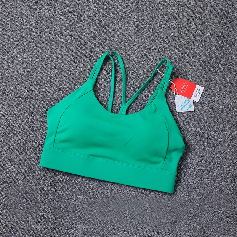 جديد المرأة الرياضة الصدرية مبطن دون عظام عبر الظه...