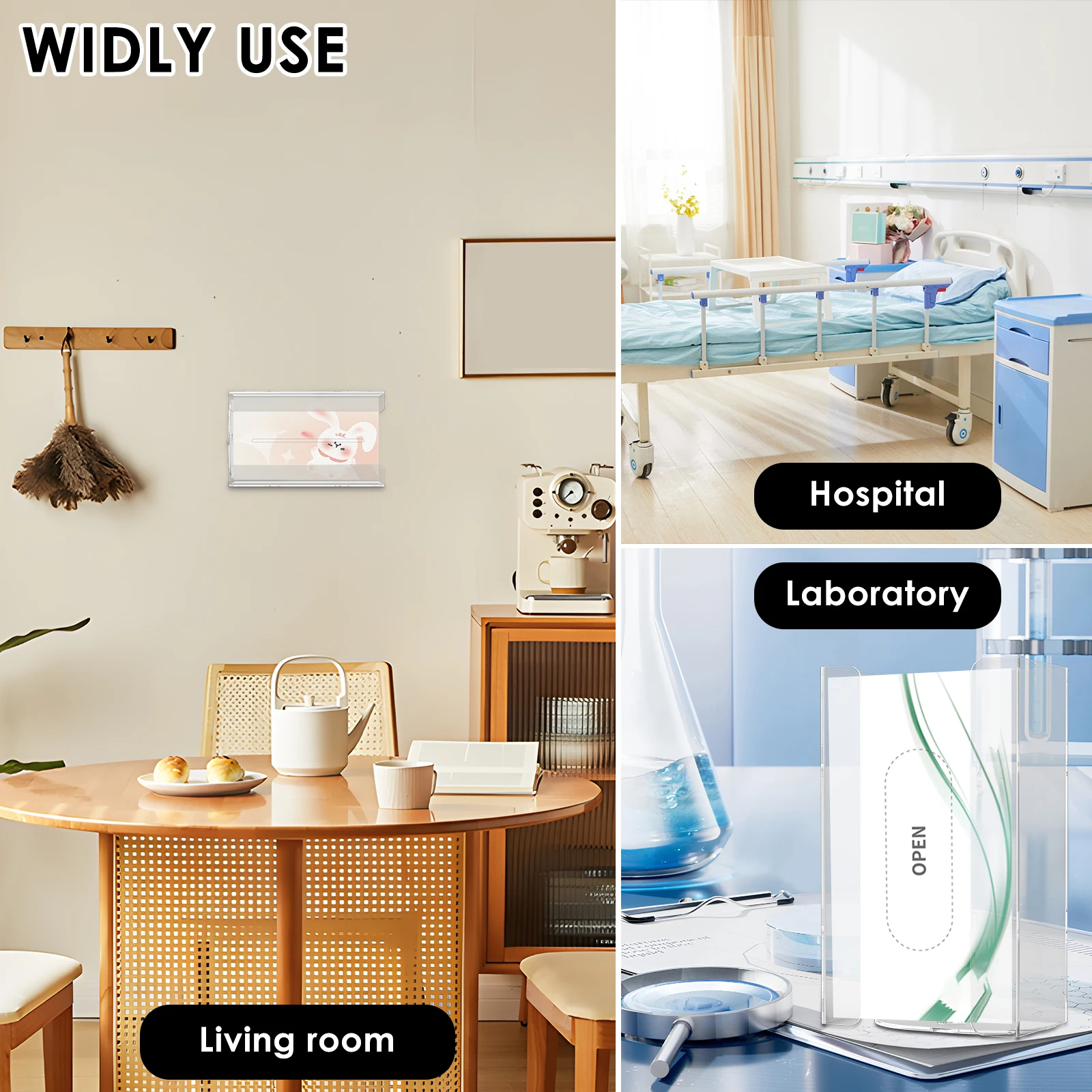 Acrylic Glove Storage Box Transparent Wall Mounted Labor Protecte Glove Display Box Multipurpose Glove Dispenser for Hotel Home 6