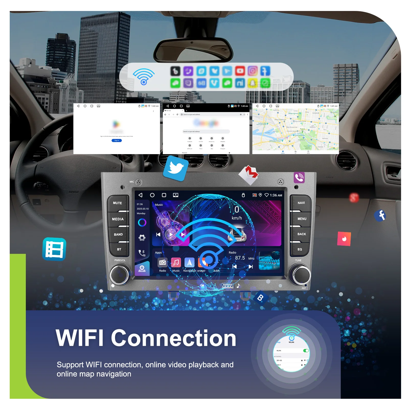 Radio para coche Podofo de 7 pulgadas, 4+64G, para Peugeot 408 2010-2012 /308 T7 2007-2013, FM RDS, WIFI, GPS, reproductor multimedia para coche, CarPlay inalámbrico, Android Auto, autoradio 6