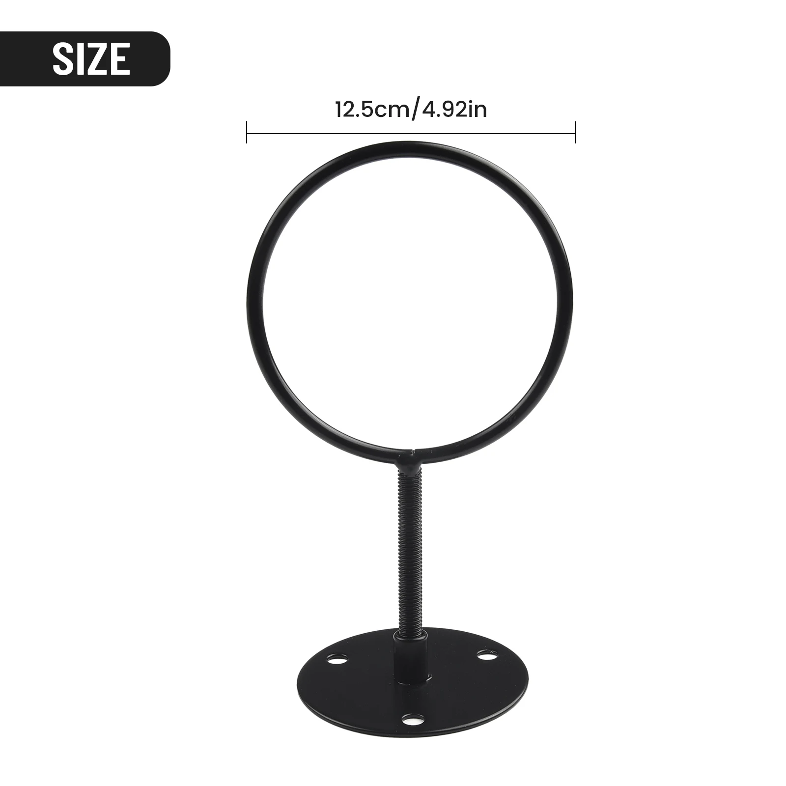 Basketball Ball Holder 12.5cm/4.9in Diameter 24cm/9.4inch Length Black Multifunctional For Football Rugby Ball