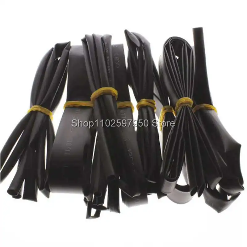Heat Shrink Tubing 5 METER 2:1 BLACK 1mm 1.5mm 2mm 2.5mm 3mm 3.5mm 4mm 5mm 6mm 8mm 10mm