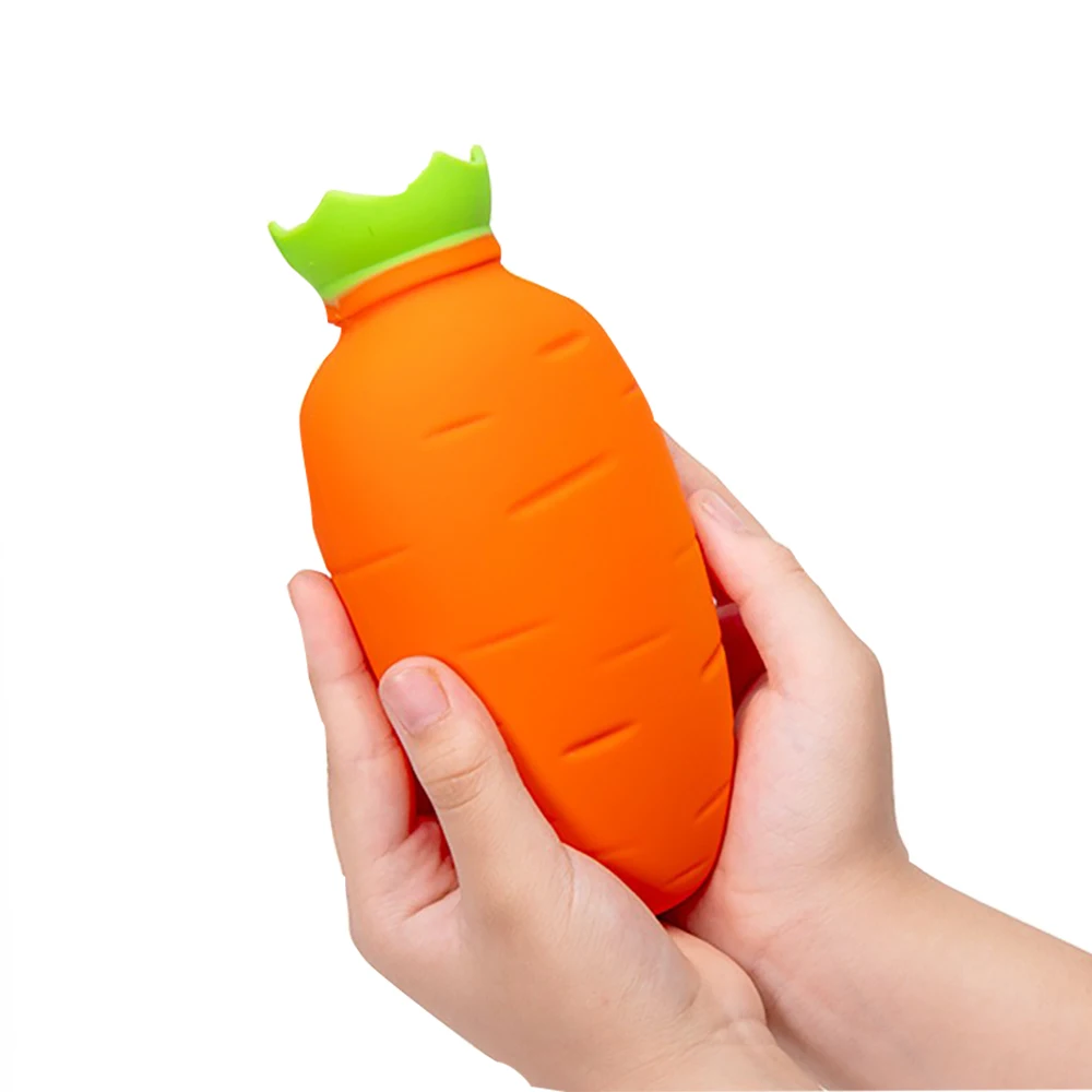 Silicone water filled hot water bag, explosion-proof and portable hand warmer bag, winter girl hot compress, cute hand warmer
