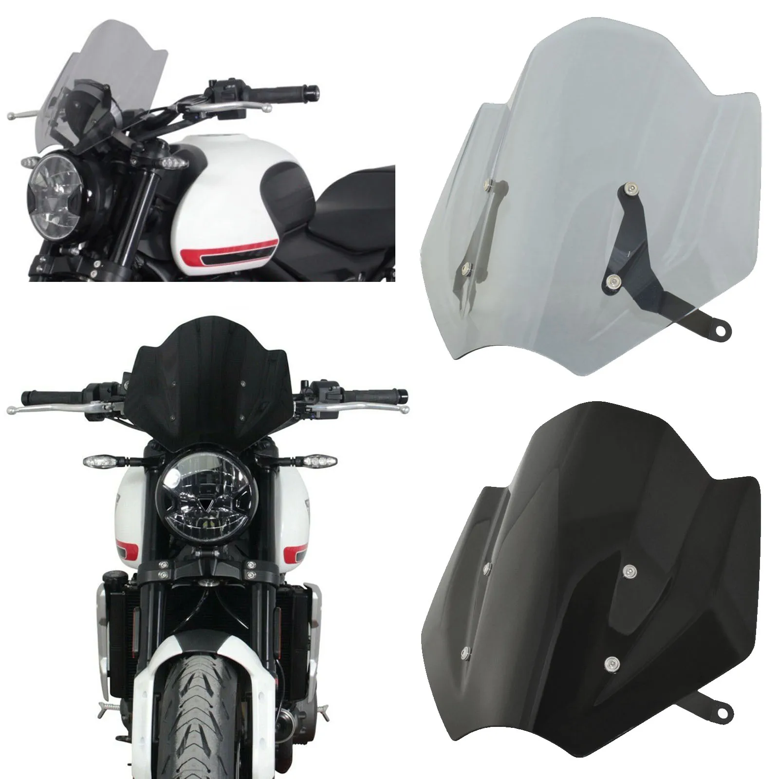 QMSTARTRacingMotorcycleWindscreenWindshieldFlyScreenShieldWind