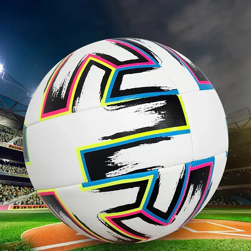 Pallone Da Calcio Taglia 5 Unisex – Per Interni Ed Esterni, Superficie Ispessita In PU, Con Pompa Inclusa, Colore Oro Nero