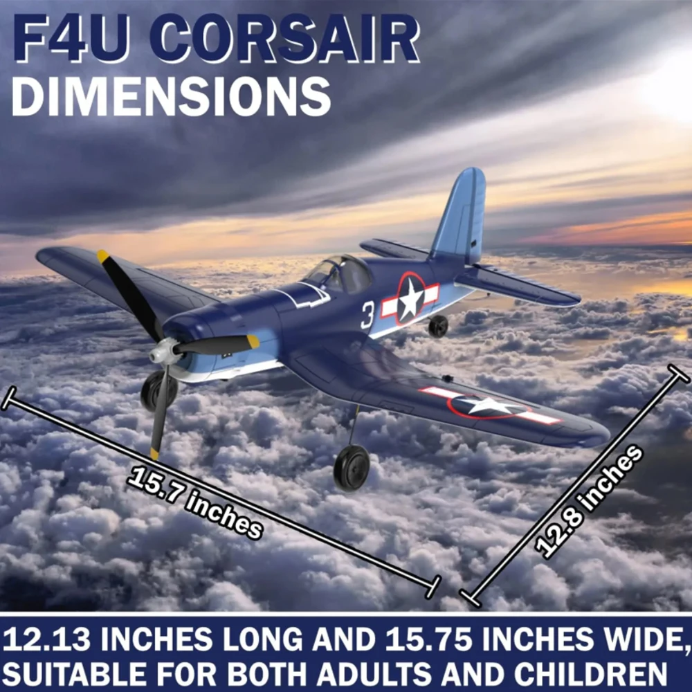 Volantexrc F4U Corsair RC Plane Aerobatics 2.4G 4CH EPP Foam 400mm Wingspan Remote Control Airplane  Aircraft Fighter 761-8 2