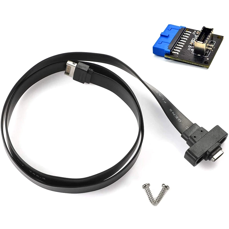 

Кабель-удлинитель передней панели USB 3.1 Type C 50 см, кабель USB 3.1 Type E-USB 3.1 Type C, кабель Gen 2 10 Гбит/с