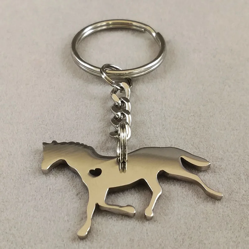 2021 Mode Edelstahl Schlüssel bund für Männer Silber Farbe Pferd Schlüssel halter Schmuck Geschenke Chaveiro Masculino K1156 – Detail 13