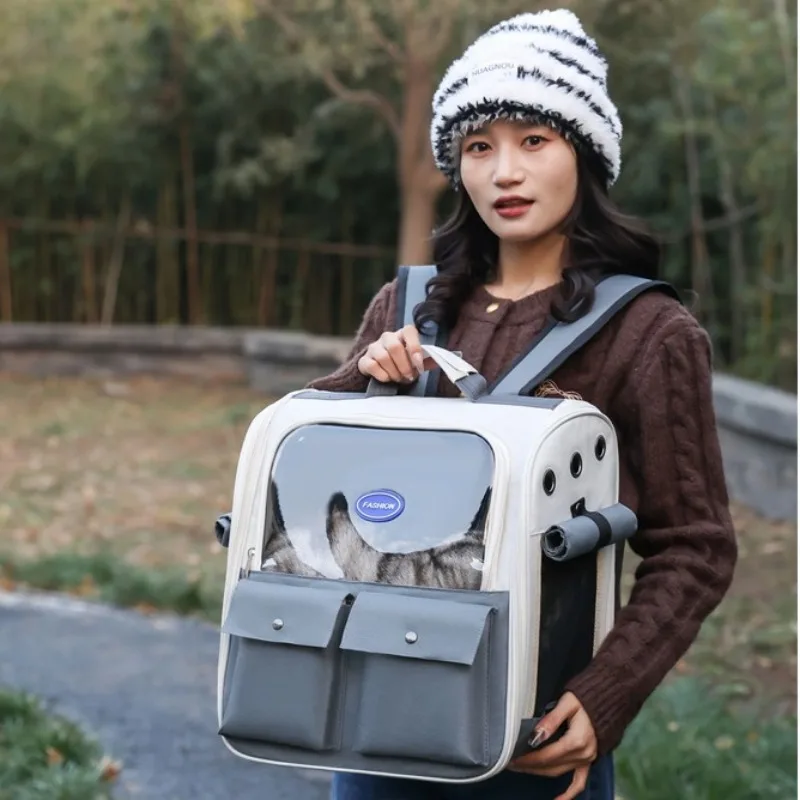 Pet Bag Cat Carrier Backpack High Quality Outdoor Breathable Portable Cat Cage Kitten Bag Dog Carriers Accessories