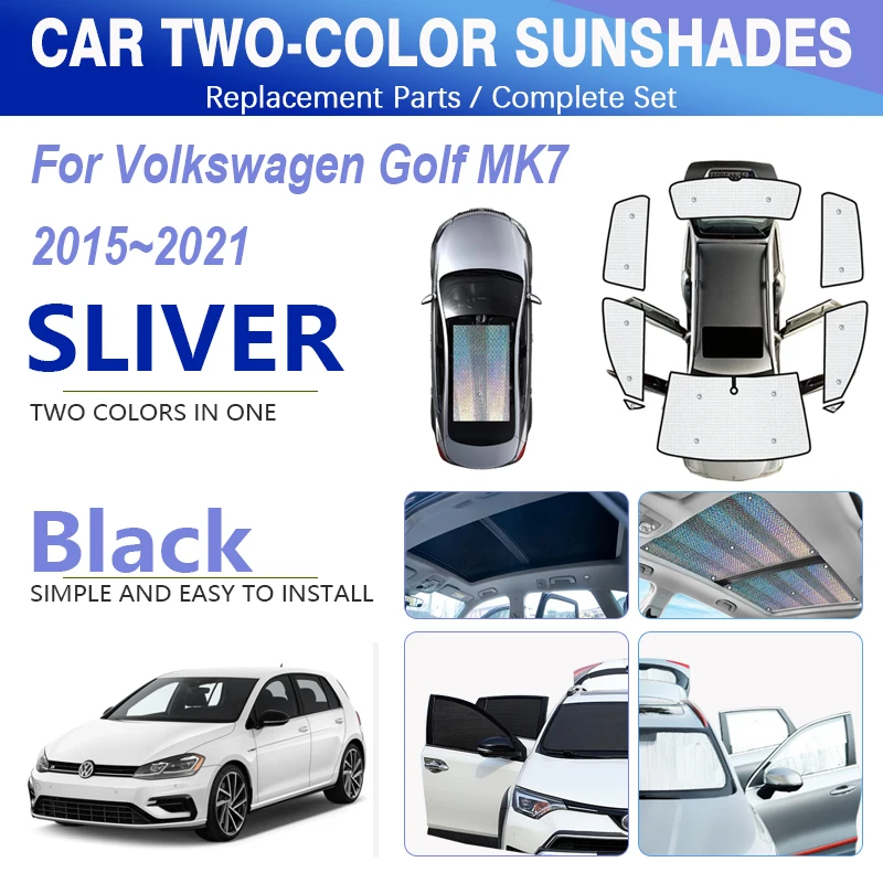 

For Volkswagen VW Golf 7 Mk7 2015~2021Car Window Sunshade Pads Window Visors Shields Skylight Windshield Covers Auto Accessories