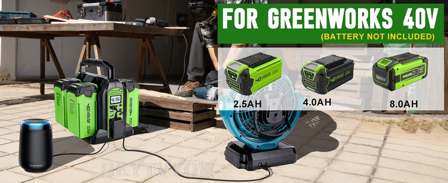 Power Inverter for Greenworks 40V Battery 350W DC 40V to AC 120V Power Station P