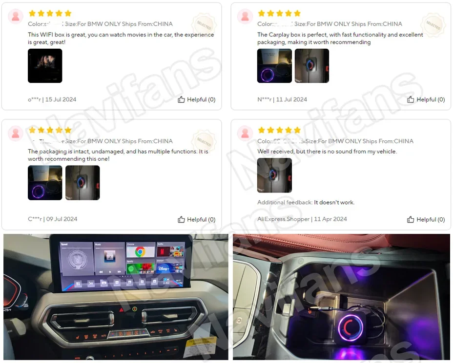 MEKEDE Wireless Carplay AI BOX Android 13 8G + 128G Für BMW ID6 ID7 ID9 8 Core Unterstützt BT 4G WiFi Integriertes GPS Google Play Store – Detail 2