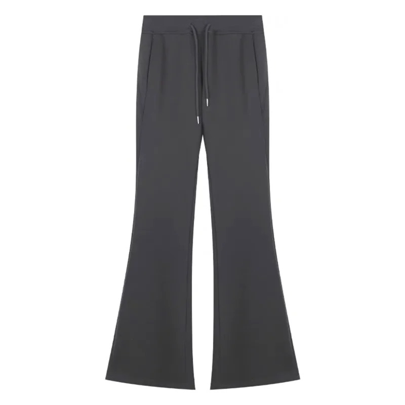 

Women's Vintage Casual Bell-bottom Pants Street Retro Style Young Girl Solid Bottoms Female High Waist Straight Flare Trousers