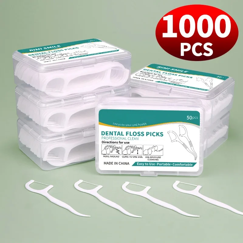 1000/600/300/150PCS - 초극세 치실 스틱 - 치아 사이의 틈을 한 조각으로 청소 - 구강 관리 도구