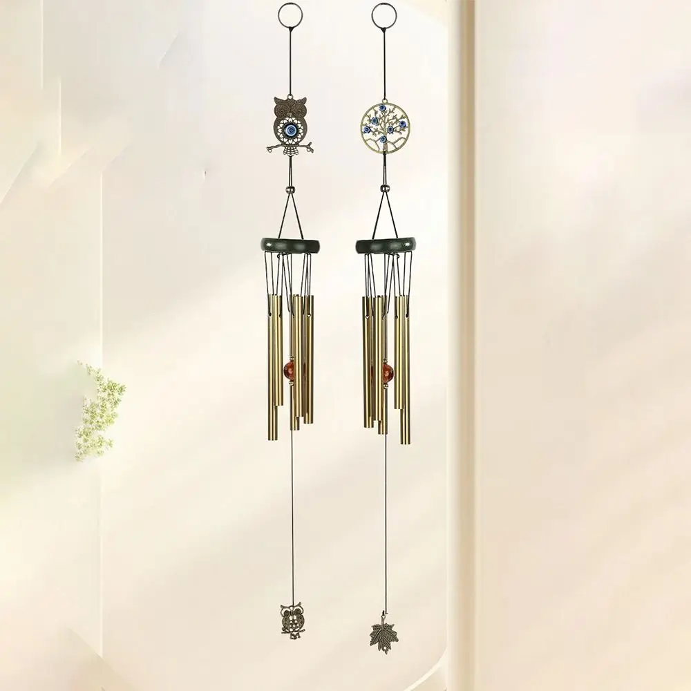 Creative Garden Accessories Metal Wind Chime Owl Home Decoration Living Room Balcony Pendant Chime Pendant Garden Wind