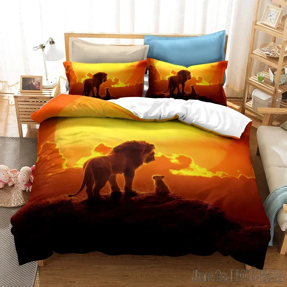 The Lion King Simba Duvet Cover Set HD Comforter Cover for Kids Bedding Sets Bedclothes Bedroom Decor 2